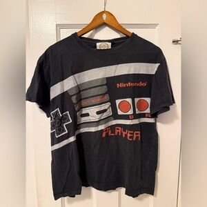 Nintendo Black and Gray Controller Graphic T-Shirt